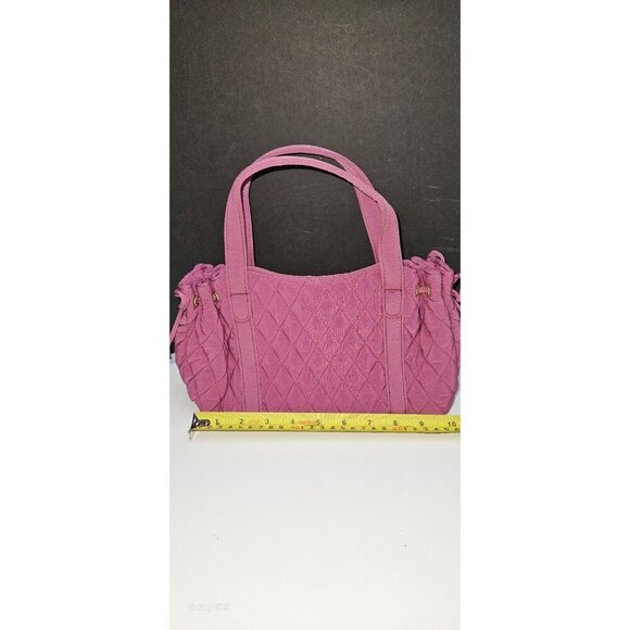 Vera Bradley Pink Magenta Margie Satchel Small Quilted Purse Handbag Raspberry - Picture 2 of 8